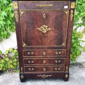 Secretaire Impero - Metà '800 in Mogano con Bronzi Originali