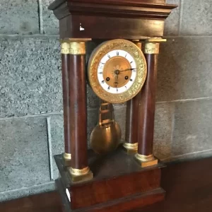 Orologio a Pendolo Impero - Epoca '800 in legno di Noce