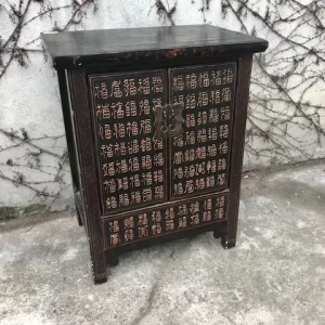Piccolo Mobiletto Laccato Nero di Gusto Orientale - Restaurato (in corso d'opera)