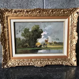 Dipinto ad Olio su Tavola - '900 Paesaggio di Giuseppe Gheduzzi