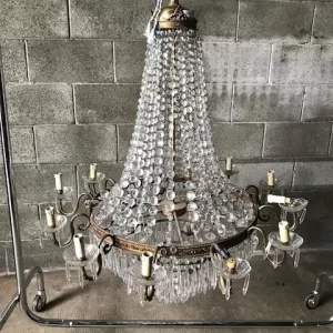 Lampadario Impero a Mongolfiera - Epoca '900, 12 luci