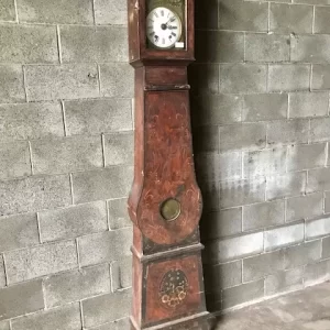 Orologio a Pendolo Francese - Epoca '800 Laccato e Dipinto