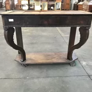 Consolle Carlo X in Mogano con Piano in Marmo Grigio - Epoca '800