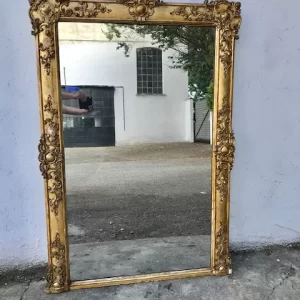 Specchiera Impero - Epoca '800 in Legno e Pastiglia Dorata