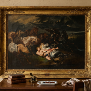 Dipinto Mito di Ippolito Romanticismo Francese con Cornice Impero