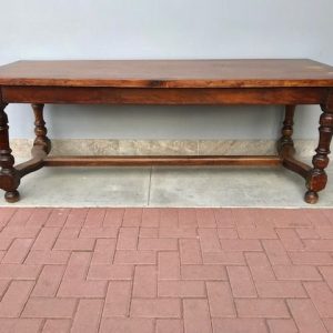 Tavolo Rustico Epoca '800 con Traverso in Rovere
