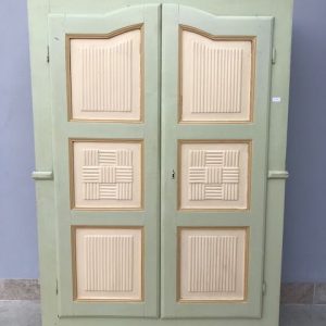 Armadio Laccato Verde Acqua Piemontese a 2 ante - Epoca fine '700