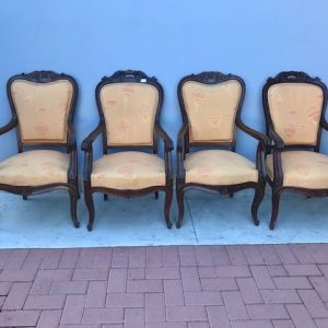 Eleganti Poltrone Luigi Filippo in Mogano - Epoca '800