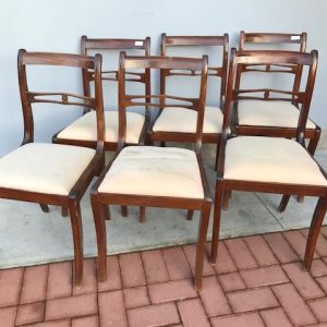 Lotto di 6 Sedie in Mogano - Fine '800, Restauro in Corso