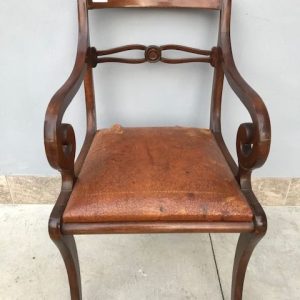 Poltrona Inglese da scrittoio - Epoca '800 in Mogano