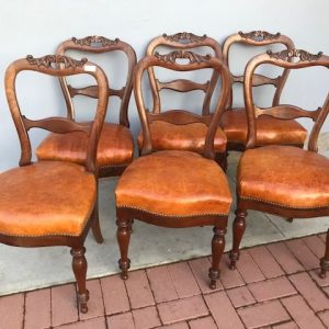 Set di 6 Sedie Carlo X in Ciliegio - Epoca '800