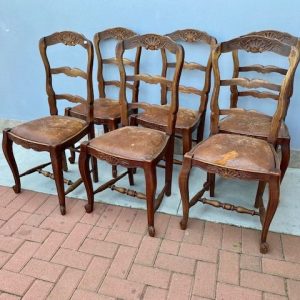 Set di 6 Sedie Provenzali in Ciliegio - Epoca Primi '900
