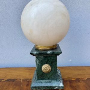Sfera da Tavolo - Anni '50-'60 in Marmo Bianco e Verde
