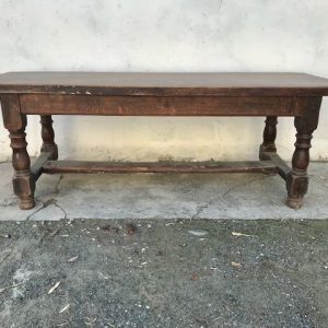 Grande Tavolo Rustico in Rovere dell'800 con Cassetto