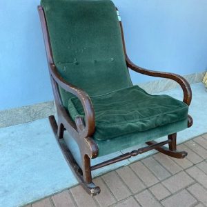 Poltrona a Dondolo Inglese in Mogano - Epoca '900